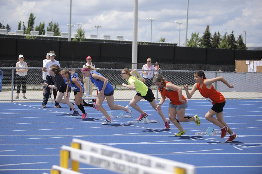 Photo of athletes at the track